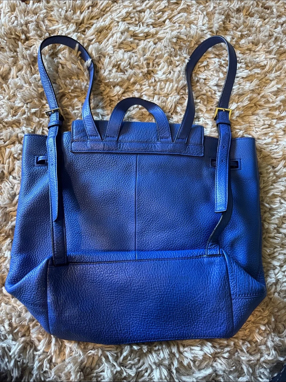 kate spade Blue Leather Tassel Backpack